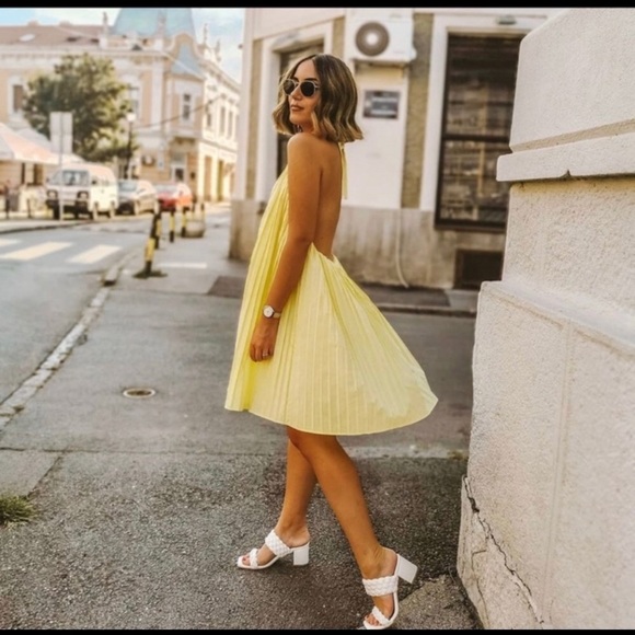 yellow halter dresses